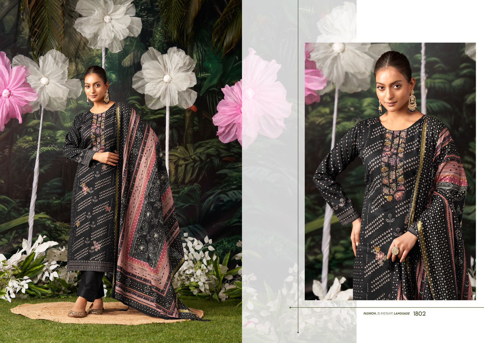 Aachal By Mumtaz Jam Satin Embroidery Printed Salwar Kameez Wholesale Shop In Surat
